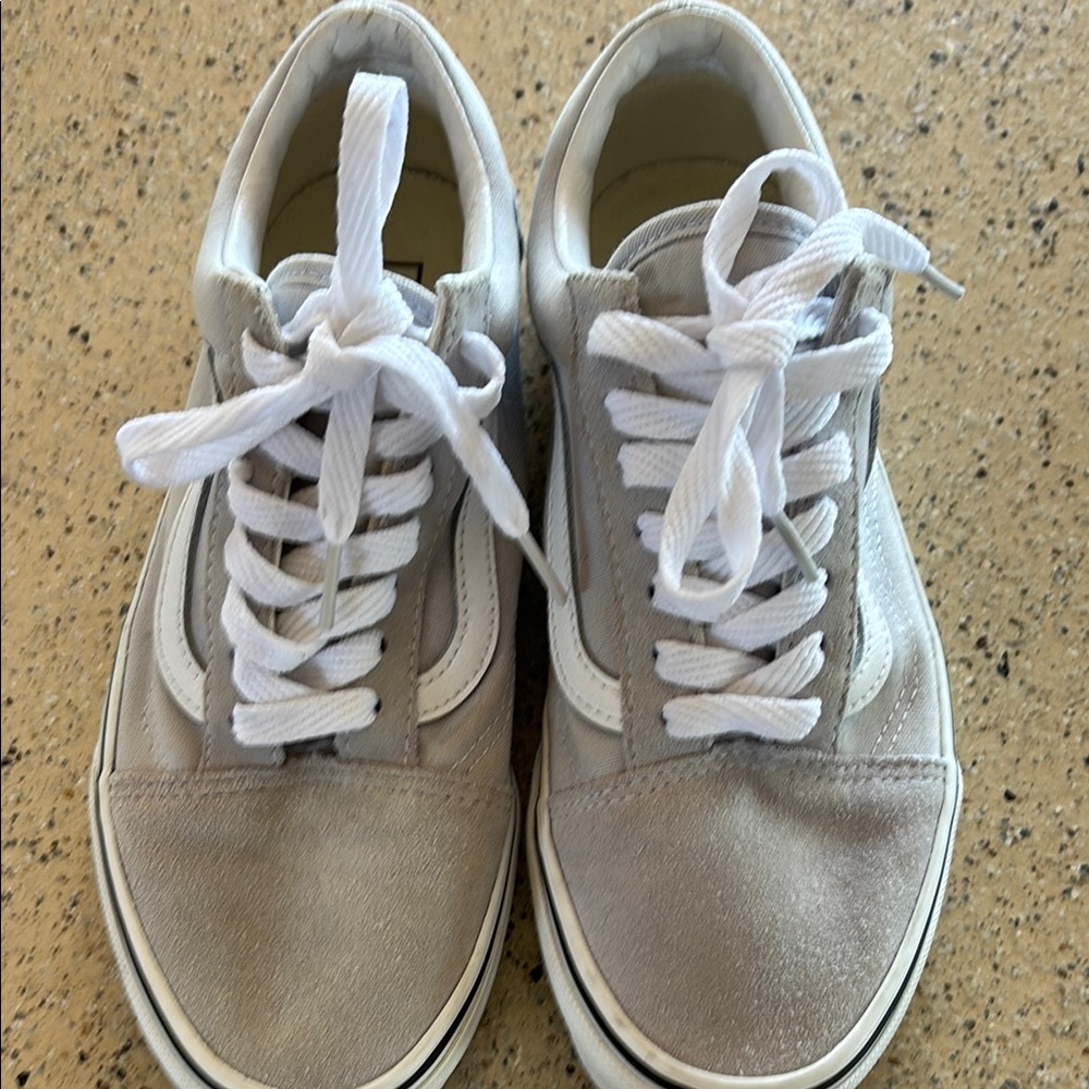 Vans Gray and White Women's Sneakers